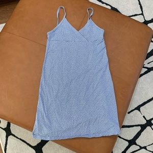 Blue floral form fitting sundress